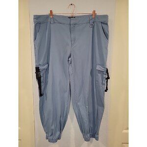 Poster Grl Dolls Kill Pants Women 3X Blue Rave Festival Tactical Cargo Goth